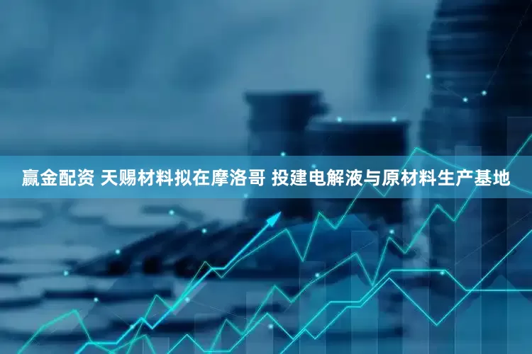 赢金配资 天赐材料拟在摩洛哥 投建电解液与原材料生产基地